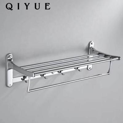 China Heater New Design Bathroom Accessories Bath Towel Rack Zinc Alloy Rack With Hooks for sale