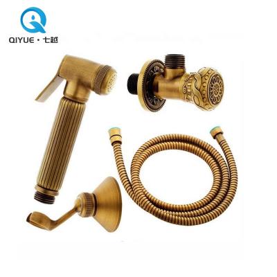 China Sefl-Grade Shower Bidet Sprayer Portable Set Bathroom Cleaning Modern Brass Wall Mounted Shattaf Hand Held Toilet for sale