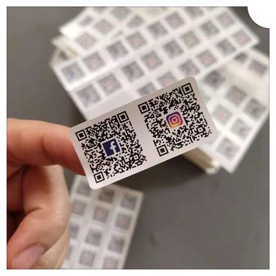 China Self-adhesive barcode custom nfc low cost paper qr code label sticker waterproof printing for sale