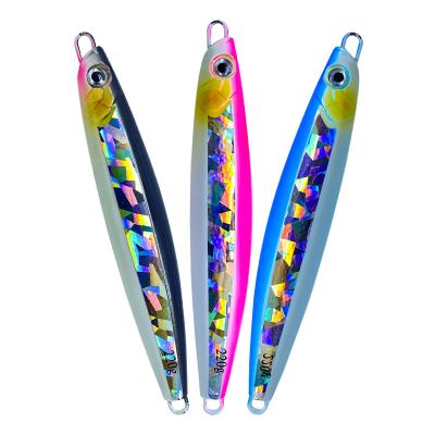 China HONOREAL DAZZLE005 3d lead metal eyes deep sea holographic building lures for sale