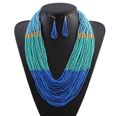 China Daily Wear or Gifts for Special Occasion Hot Selling Bohemian Handmade Ethnic Jewelry MO2019009 Fashion Ladies Beaded Necklace for sale