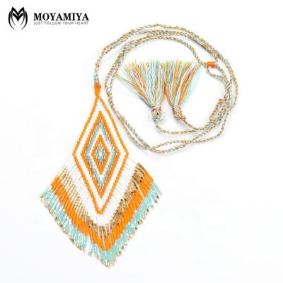 China Daily Wear or Gifts for Special Occasion MG-N180009 Moyamiya Low Price Miyuki Seed Delica Beads Necklace Pendant Charms for sale