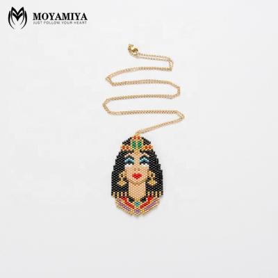 China The costumes or daily gifts for the special occasion MI-N180206 moyamiya delica delica charm necklace pendant seed miyuki beauty adjustable beauty cleopatra pearl jewelry for sale