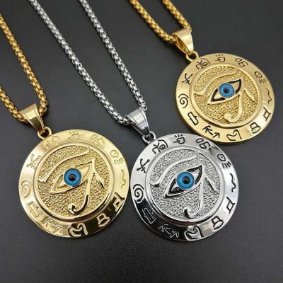 China Daily Suits or Gifts for Ancient Egyptian Eye of Horus Special Occasion MOT2019002A MoyaMiya Symbol 316L Stainless Steel Pendant Jewelry for sale