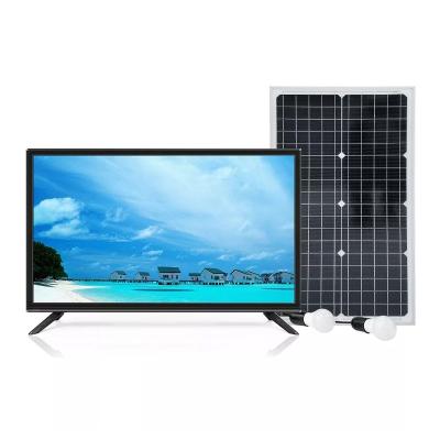 China Wholesale Home Use VTEX Low Consumption Solar LED TV 12v Rechargeable Led Solar Panel Smart TV DC Solar Television for sale