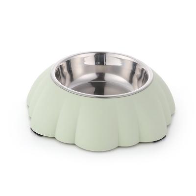 China Non-automatic Custom Plastic Dog Cat Pet Feeder Food Bowl Stainless Steel for sale