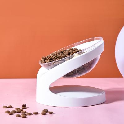 China Non-automatic Plastic Tilted Bowl For Cats Tilted Pet Driver Easier To Reach Food for sale