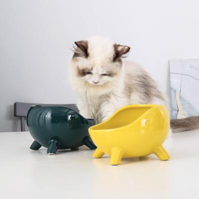 China Non-Automatic Cat Bowl Personalized Elevated Custom Dog Food Bowl Ceramic Pet Bowl for sale