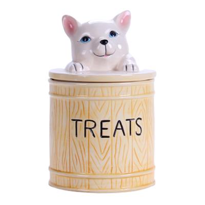 China Dog Food Cat Food Treat Jars With Dog Lid for sale