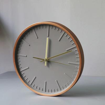 China High Quality Modern Indoor Home Decor Antique Wall Clock Cement Style Concrete Clock For Wall for sale