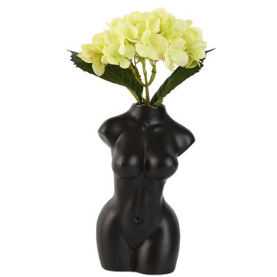 China Modern Mail Matte Female Body Porcelain Modern Vases for sale