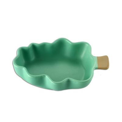 China Wholesale Creative Custom Design Maple Candy Stocked Ceramic Serving Bowl for sale