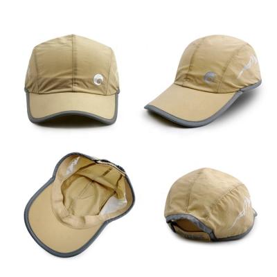 China COMMON Men Waterproof Sport Baseball Cap Sports Custom Reflective Printing Quick Dry Fit Hat High Quality Designer Fit Hat for sale