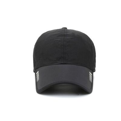 China JOINT Custom Cheap Unstructured Dry Fitted 6 Panel Sport Running Hats With Side Mesh for sale