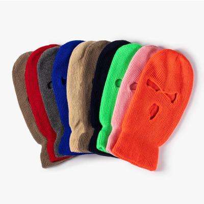 China COMMON Customize Balaclava Beanie Hat Trick Or Treat Spider Knit Ski Mask Beanies Colorful Balaclava Beanies for sale