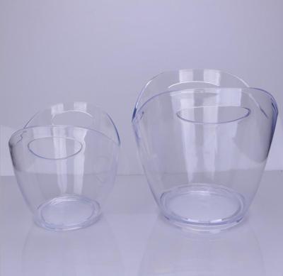 China 2019 Hot Product Wholesale Clear Acrylic Stocked Ice Bucket Good For Up To 2 Wine Or Champagne Bottles Ice Bucket for sale