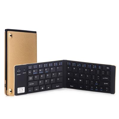 China For Tablet Folding Keyboard Ultra Slim Ergonomic Mini Foldable Rechargeable Pocket BT Wireless Keyboard For IOS Android Laptop for sale