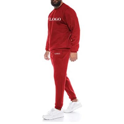 China QUICK DRY 2 Piece Mens Solid Color Casual Jogging Long Sleeve Shirts Sweatsuit And Sport Fitness Pants Running Jogging Set for sale