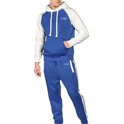 China QUICK DRY Men's Fitness Casual Sweatsuits Sets Hoodie 2 Piece Tracksuits Long Sleeve Active Jogger Pockets Drawstring Pullover Set For Men for sale