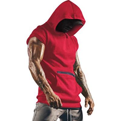 China Casual Mens Muscle T Shirts Hooded Workout Short Sleeve Summer QUICK DRY Tops Mens T Shirts With Pocket for sale