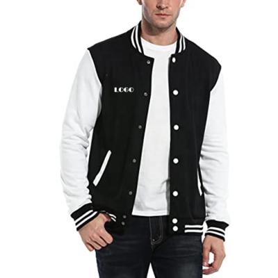 China Custom New Arrival QUICK DRY satin varsity sweater tank top fleece coat sports embroidery contrast baseball jackets for men for sale