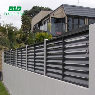 China Prefabricated Privacy ECO-FRIENDLY Metal Canopy Slat Barrier for sale