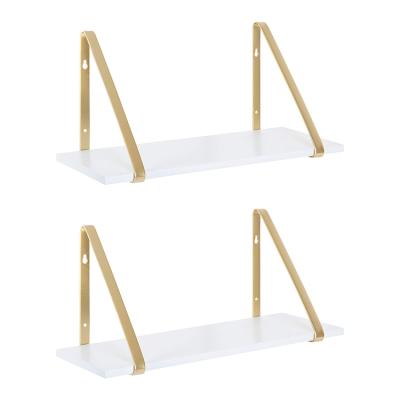 China Modern Chinese Gold Chinese High Gloss Nordic Minimalist Metal Small Wall Rack Shelf Bathroom Wall Shelf for sale