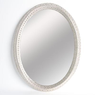 China New Design Metal Wall Decor Large Lace Home Hobby Craft Oval Wall Mirror for sale