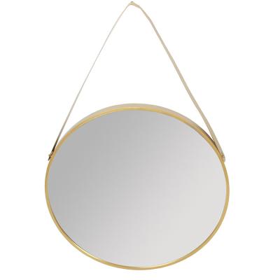 China High Quality Minimalist Simple Frame Bathroom Gold Round Style Wall Hanging Modern Home Decorative Mirror for sale