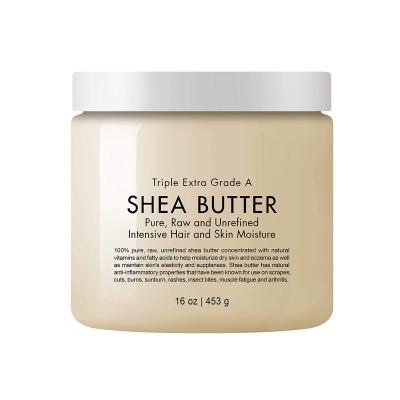 China Natural Raw Unrefined Smooth Daily Moisturizer Shea Butter Body Butter Soft Moisturizer Face and Body Cream for sale