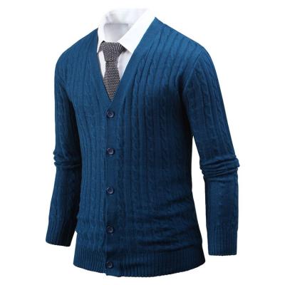 China Breathable fashion imports men's ribbed knitwear with v-neck fashionable men's cardigan for sale