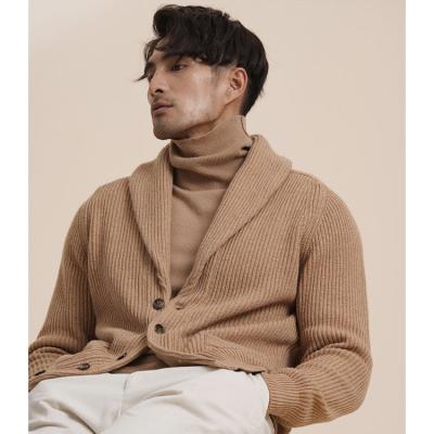 China 2022 Breathable Winter Autumn Winter Single Breasted Cardigans Men's Single Breasted Shawl Collar Cardigan Sweater Coat Solid Color for sale