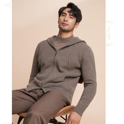 China Custom Men's Breathable Hoodie Knit Wool Men's Vintage Sweater Cardigan for sale