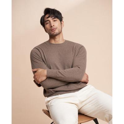 China New Men's Breathable Classic Round Neck Winter Sweater Cashmere Warm Casual Pullover Knitted Sweater for sale