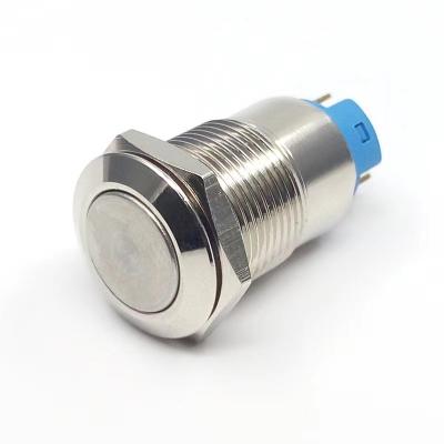 China 12mm On Metal Flat 12F-24V Self-Latching Push Button Illuminated Switch for sale