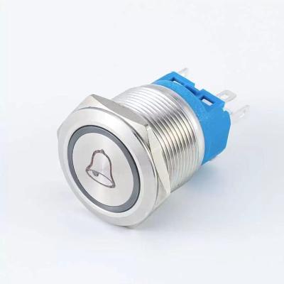 China 16mm19mm 22mm Hotel Doorbell Push Button Switch Discount Two Color Three-color Customization Customized for sale