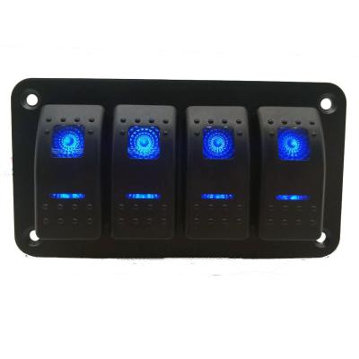 China Rocker Car ON-OFF Marine Boat RV Rocker Panel Rocker Switch 4 LED Light Rocker Switch for sale