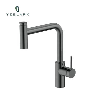 China China Wholesale Thermostatic Faucets Deck Mounted Hot Cold Water Mixer 304 Stainless Steel Sink Mixer Tap Pull Down Sprayer Kitchen Faucet for sale