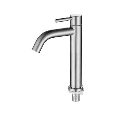 China Faucets Factory Supplier CUPC Single Handle Black Bathroom Sink Faucet Single Handle SUS304 Cold Water Basin Faucet for sale