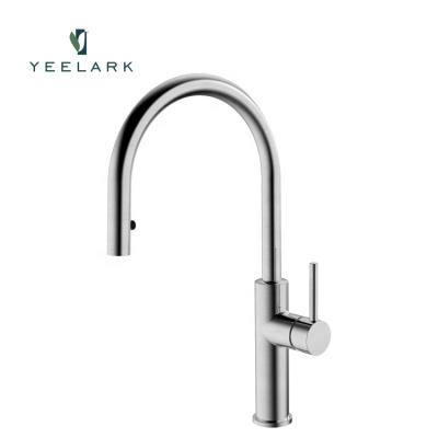 China Thermostatic Faucets Replacement Hidden CUPC To Pull Out 304 Spray Head Mixer Tap Stainless Steel Pull Down Kitchen Faucet for sale