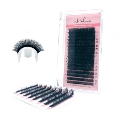 China Natural Soft False Mink Eyelashes NATUHANA False Lashes Top PBT Natural Soft Korean Synthetic Fiber Eyelashes For Extension for sale