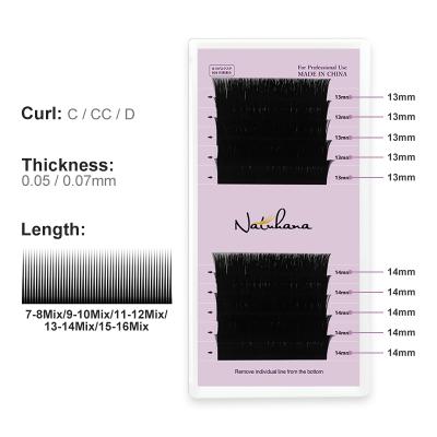 China Mink / Silk Easy Wholesales PBT Fan Eyelash Extensions For Grafting Eyelash for sale