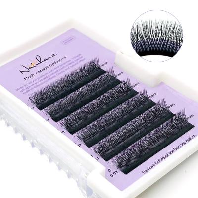 China Soft Natural NATUHANA Y Shape Handmade Natural Soft False Lashes Mink Eyelashes Individual Soft Eyelash Extension 100% for sale