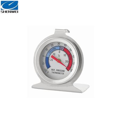 China Sitting Or Hanging Dial Fridge Thermometer Freezer Thermometer For Home Use With Hook And Panel Base Wholesale for sale