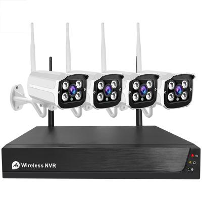 China Outdoor Waterproof Integrated Siren Camera System MIYEYUN 4ch 1080p Wifi Nvr Kit Network Ip Wireless Cctv for sale