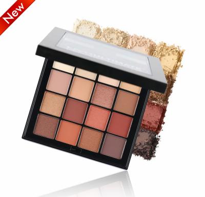 China Waterproof 16 Colors Make Up Palette Matte Shimmer Pigmented Eye Shadow Glitter Eyeshadow Palette Private Label for sale