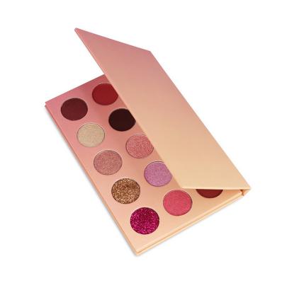 China Waterproof 15 Color Eyeshadow Matte Shimmer Glitter Cardboard Eyeshadow Palette Packaging Box for sale