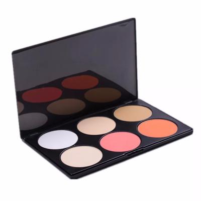 China Waterproof Professional 6 Color Face Highlight Makeup Palette Cosmetic Contour Powder for sale