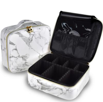 China OEM Fashion Travel Small Size Ziplock No Logo Woman Pro Luxury Marble Makeup Bag for sale