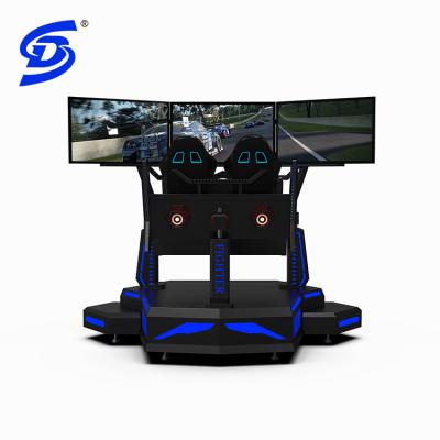 China ALLOY VR Dynamic Racing Machine VR Three Screen Motor Racing Experience Hall Equipment for sale